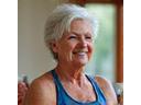 A senior doing light weights, symbolizing strength for healthy aging.