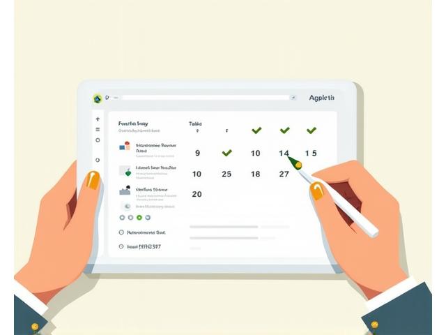 An illustration of a calendar or schedule with small green checkboxes indicating completed micro-habits, symbolizing time management and wellness integration.